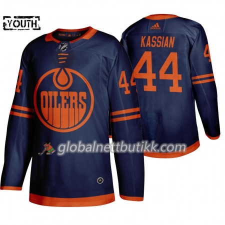 Edmonton Oilers Hockeydrakt Zack Kassian 44 Adidas 2019-2020 Blå Authentic - Barn